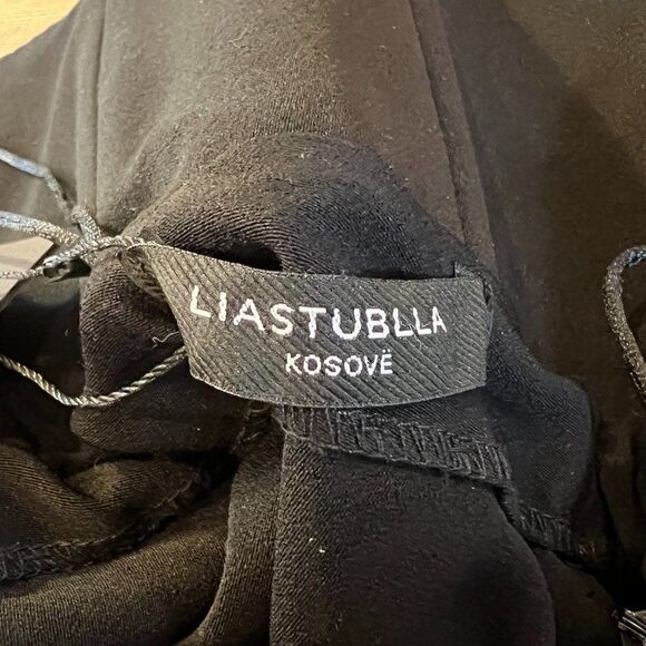 LIA STUBLLA Black One Shoulder High Slit Dress Size 0-2 XS NWT - Picture 9 of 12